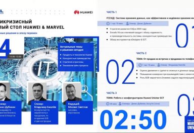 Серия вебинаров по маркетингу и продажам для "Huawei" и ее партнеров, "Marvel"